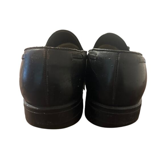 Vintage Oil Resistant Men's Black Leather Tassel Loafers Size 8D - Picture 2 of 10